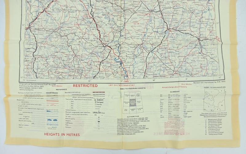 British RAF Escape Map 'Moscow' — image 2