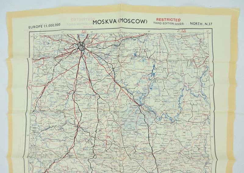 British RAF Escape Map 'Moscow' — image 3