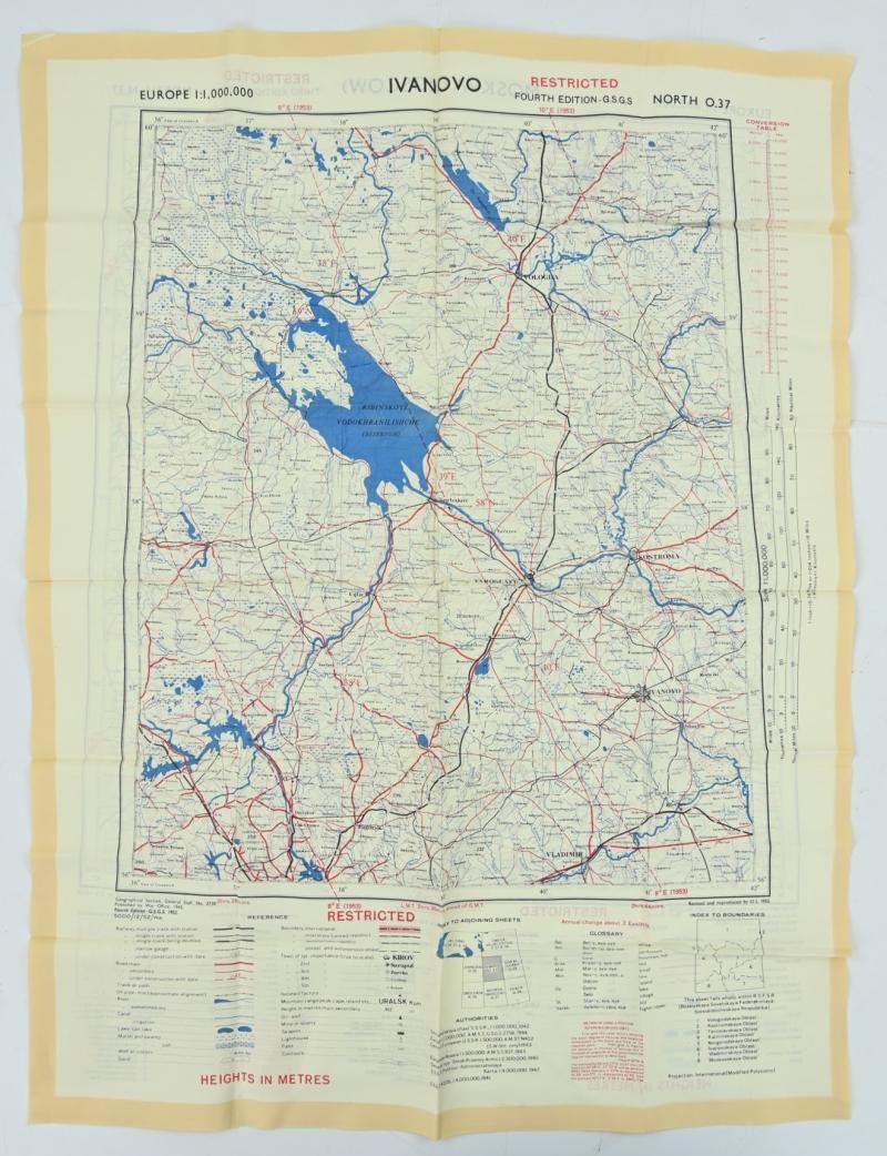 British RAF Escape Map 'Moscow' — image 4