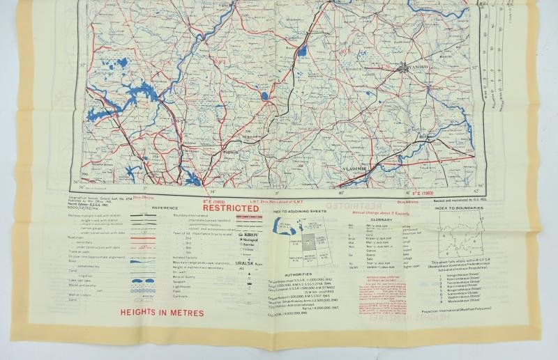 British RAF Escape Map 'Moscow' — image 6