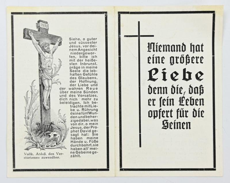 German WH Deathcard 'Peter Houben' — image 2