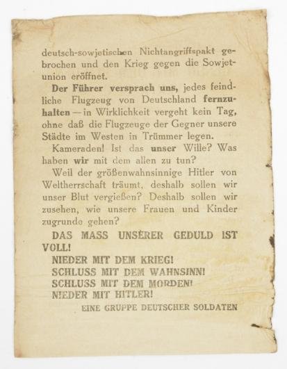 Allied droppingsflyer 'Genug!' — image 2