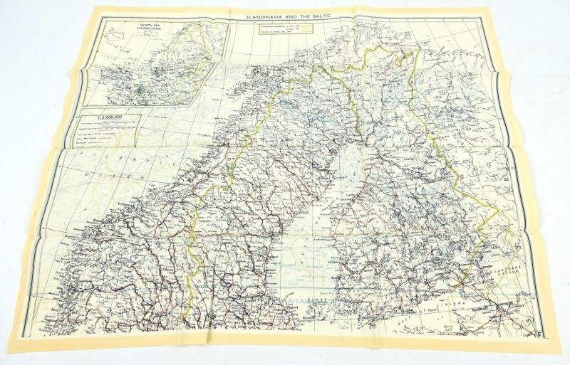 British RAF WW2 Escape Map 'Scandinavia and The Baltic'. — image 2
