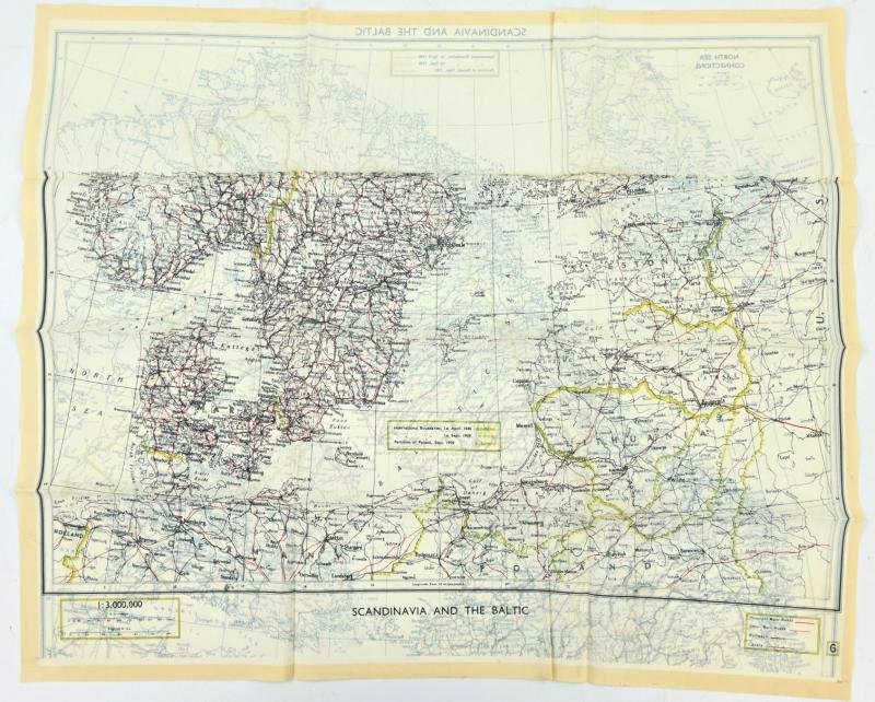 British RAF WW2 Escape Map 'Scandinavia and The Baltic'. — image 3