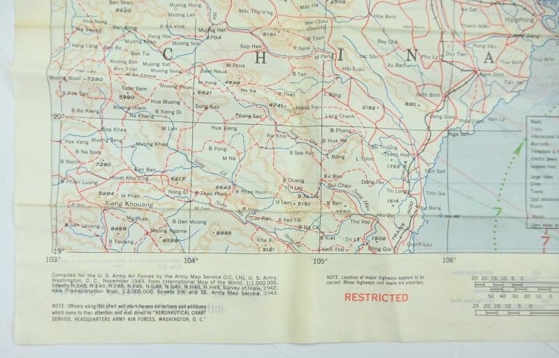 USAAF WW2 Escape Map 'French Indo China' — image 11
