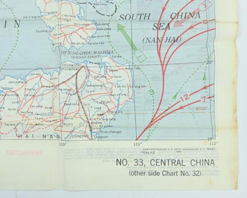 USAAF WW2 Escape Map 'French Indo China' — image 12