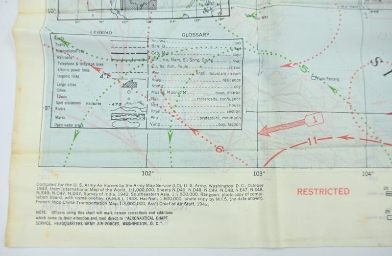 USAAF WW2 Escape Map 'French Indo China' — image 4
