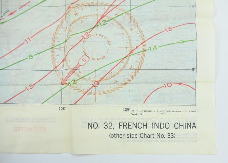 USAAF WW2 Escape Map 'French Indo China' — image 5