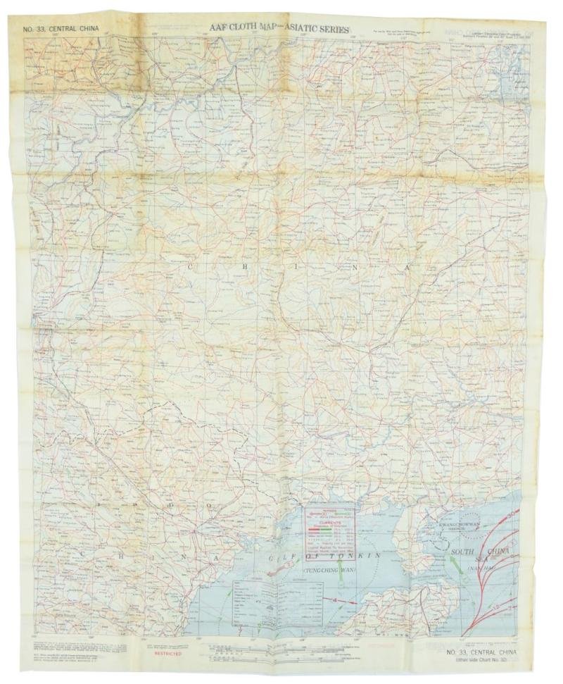 USAAF WW2 Escape Map 'French Indo China' — image 8