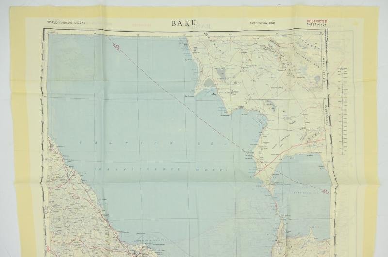 British RAF Escape Map 'Baku' — image 3