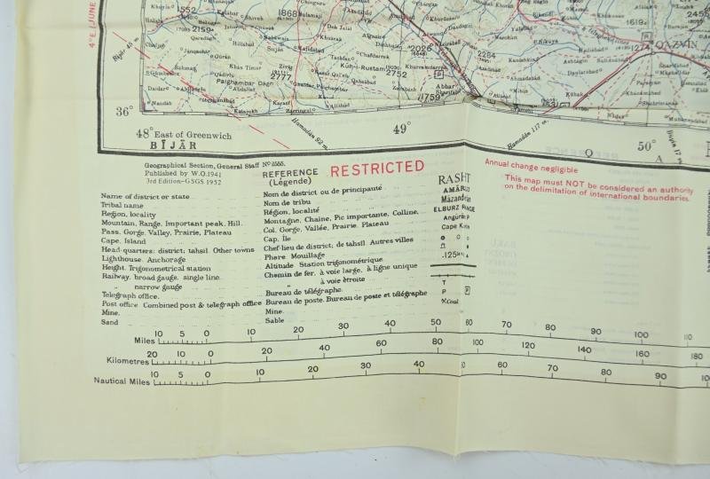 British RAF Escape Map 'Baku' — image 7
