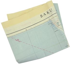 British RAF Escape Map 'Baku'