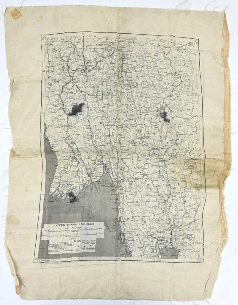 British RAF WW2 Escape Map 'Burma & Siam' — image 2