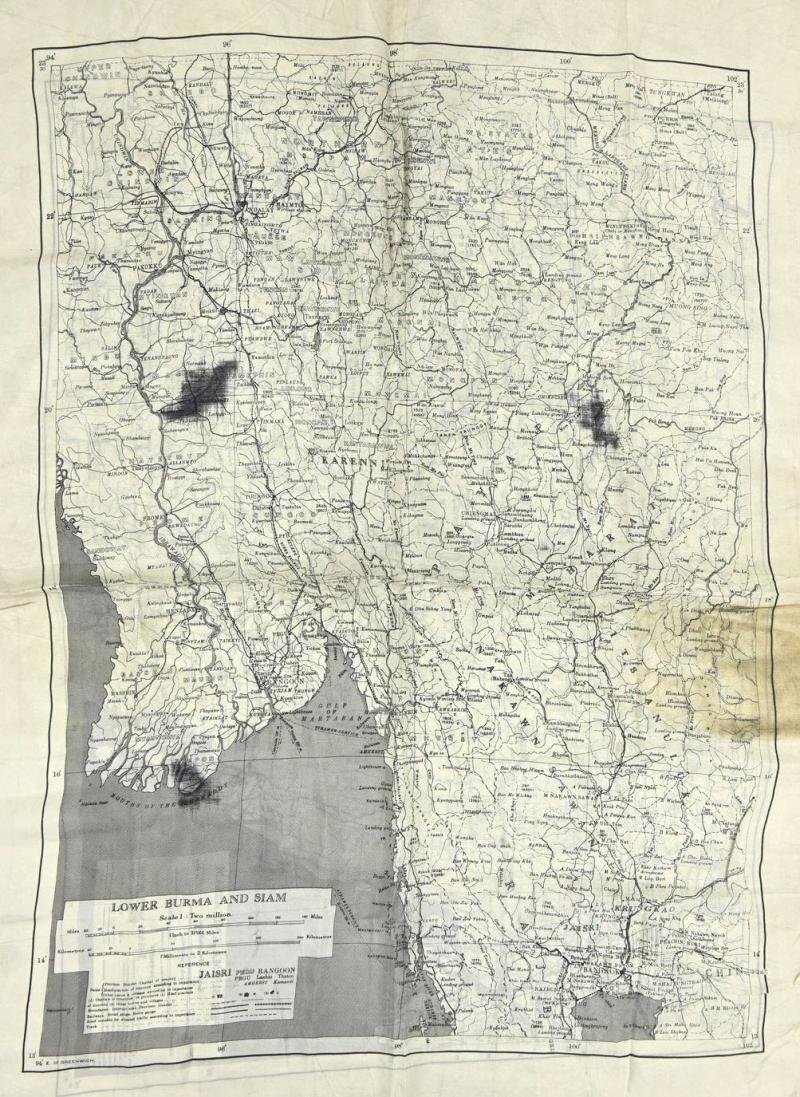 British RAF WW2 Escape Map 'Burma & Siam' — image 3