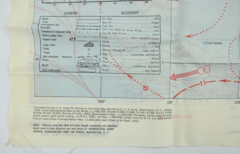 USAAF WW2 Escape Map 'French Indo China' — image 4