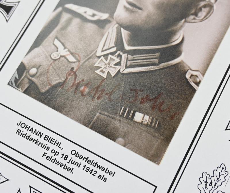 Signature of Wehrmacht Heer KC Recipient 'Johann Biehl' — image 3