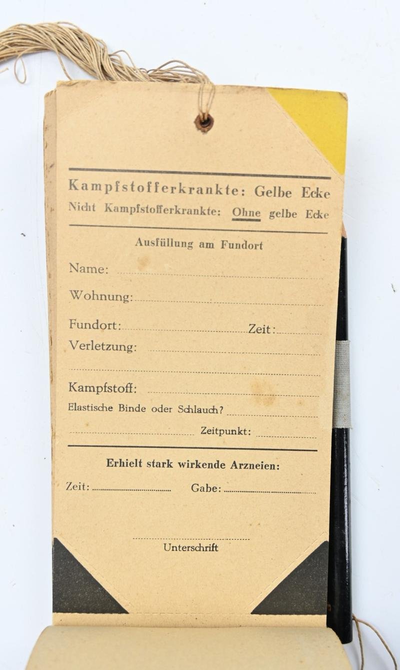 German WH Medical Wound Tag Booklet — image 3