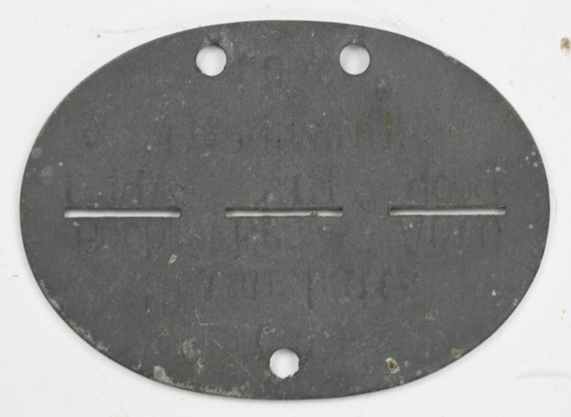 German WH Dog-Tag 'Stamm-Battr. Beob.Ers Abt.6'' — image 3