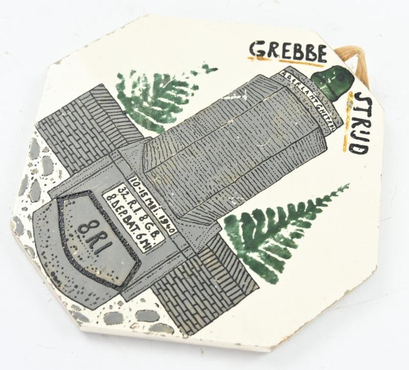 Dutch Remembrance Tile '8 Regiment Infantrie' Grebbeberg May 1940 — image 4