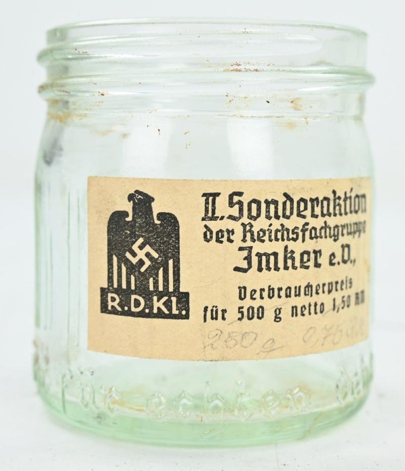German RDKl. Glass Honey Pot — image 2