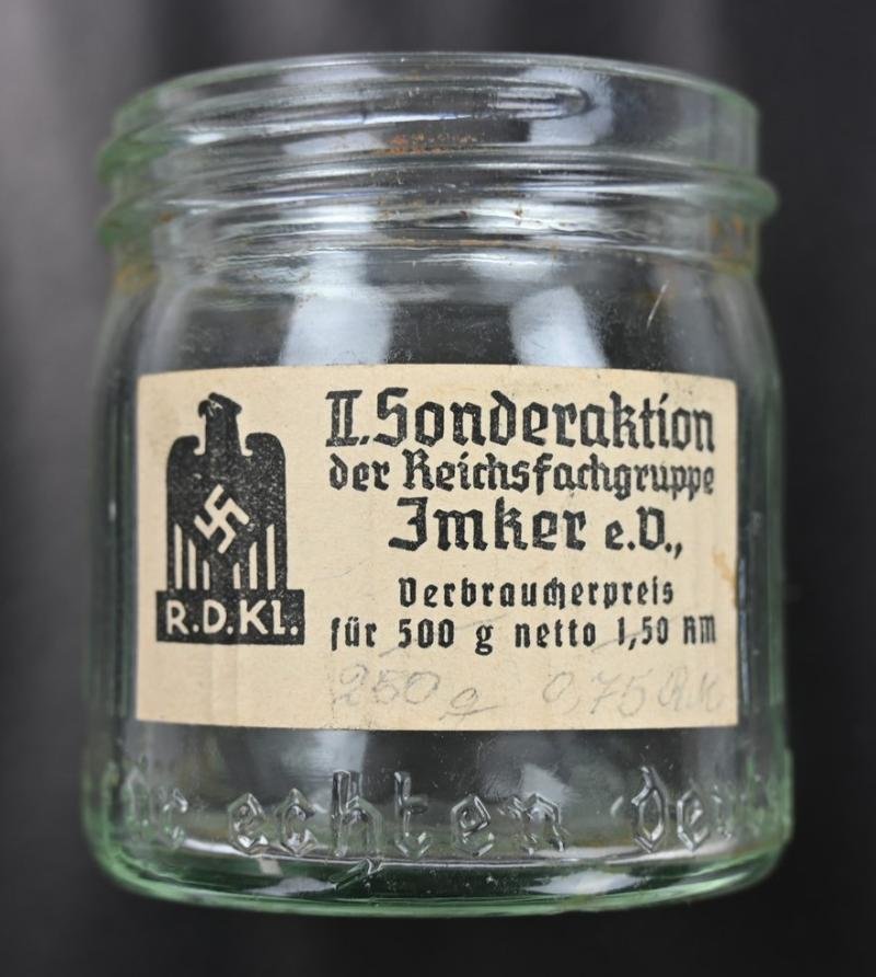 German RDKl. Glass Honey Pot — image 5