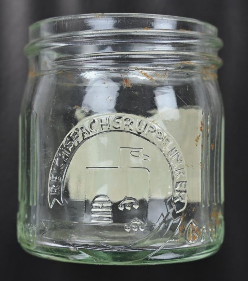 German RDKl. Glass Honey Pot — image 6