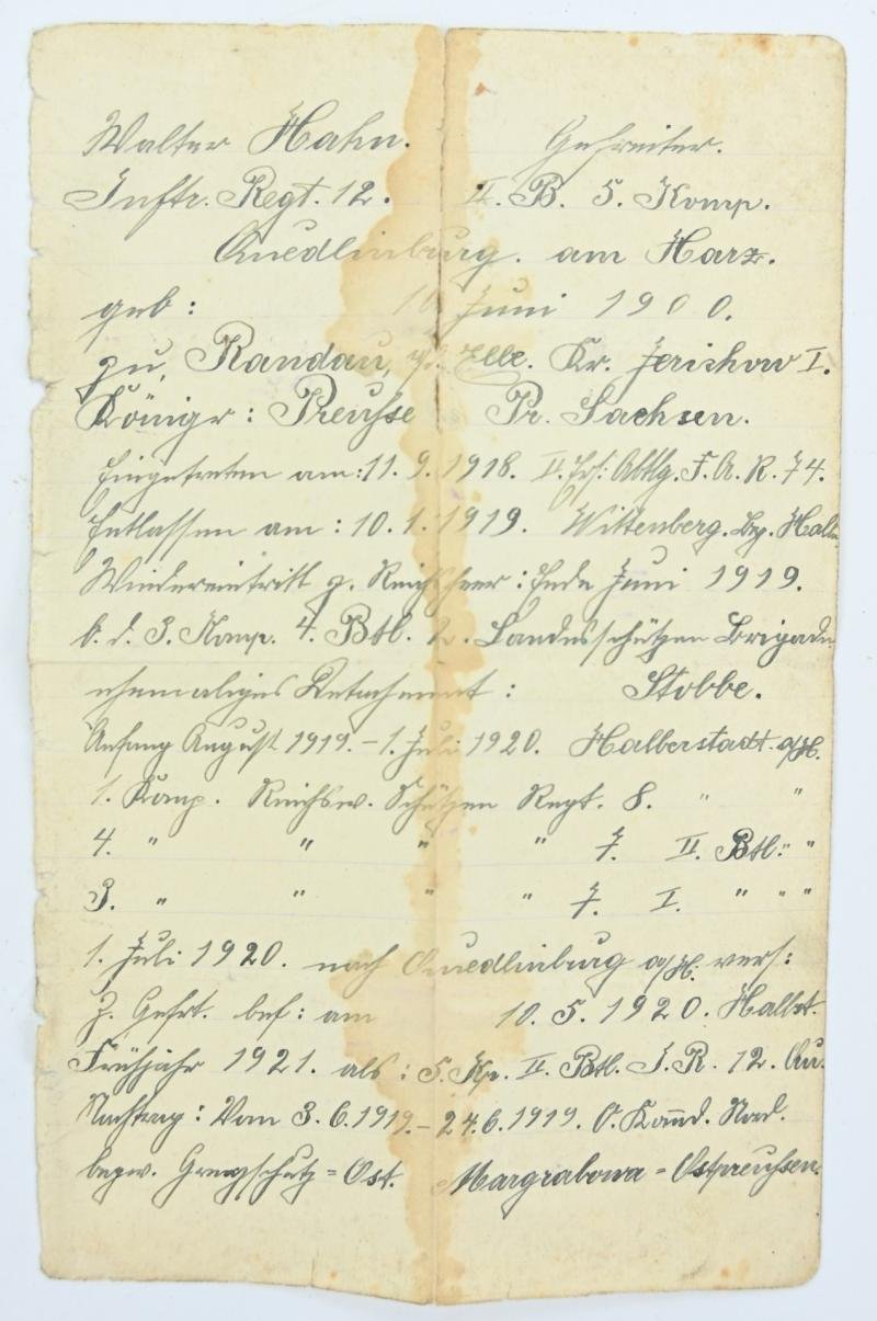 German Wehrpass 'Walter Hahn' — image 10