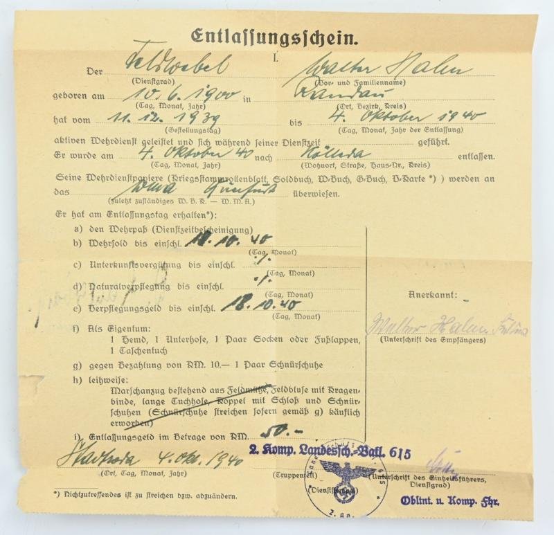 German Wehrpass 'Walter Hahn' — image 14