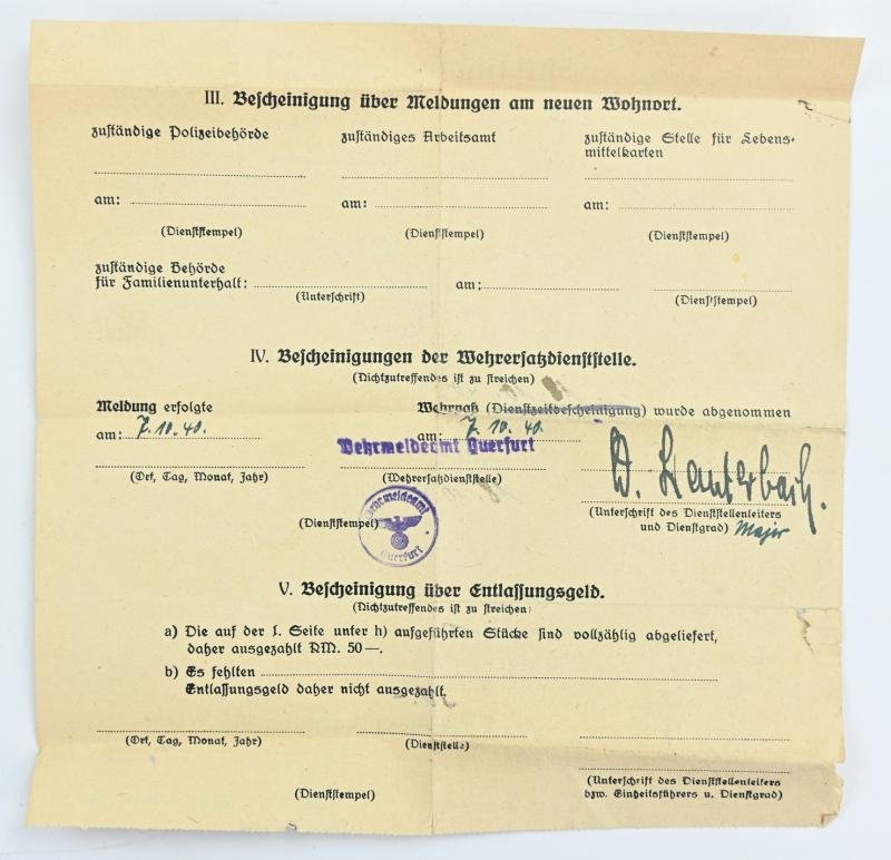 German Wehrpass 'Walter Hahn' — image 15