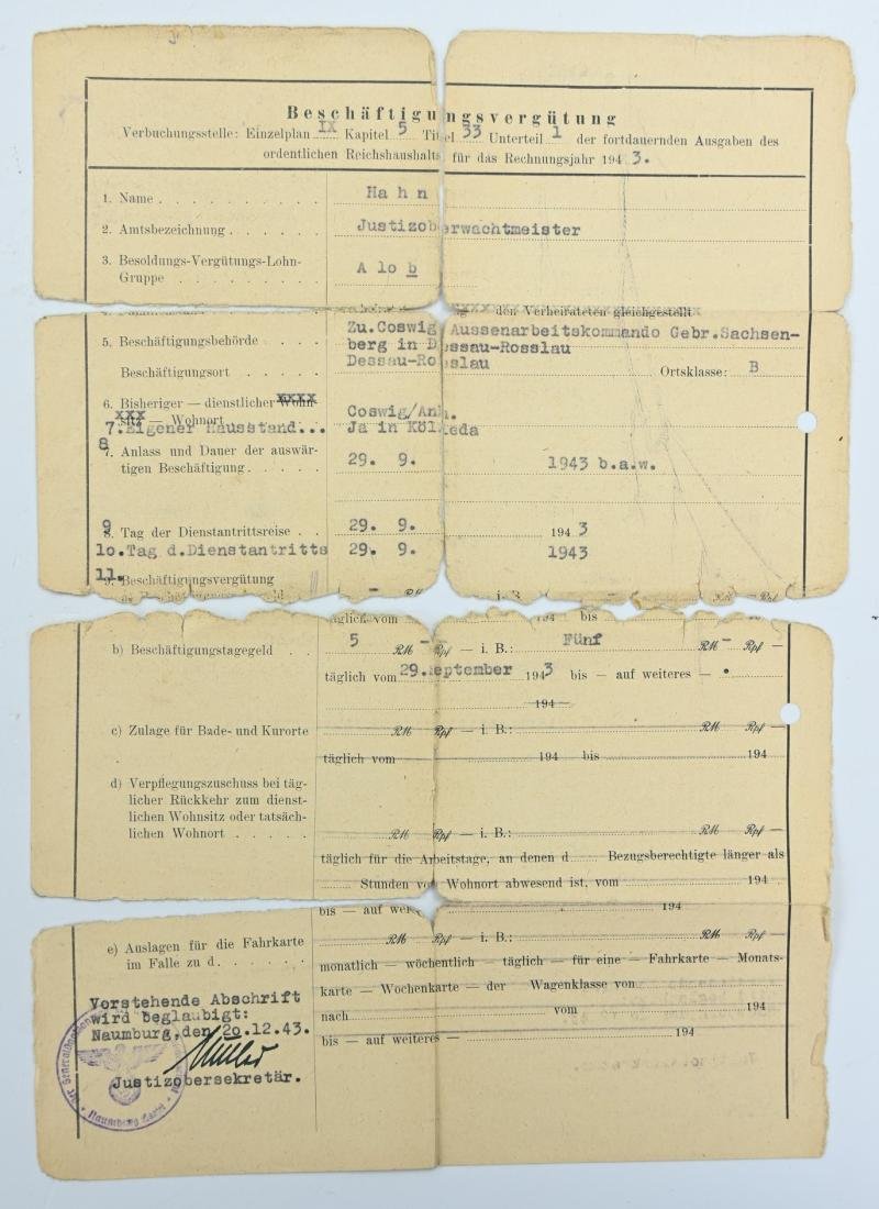 German Wehrpass 'Walter Hahn' — image 17