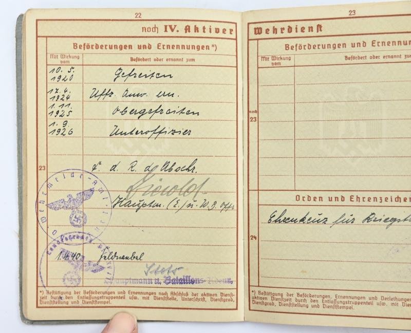 German Wehrpass 'Walter Hahn' — image 6