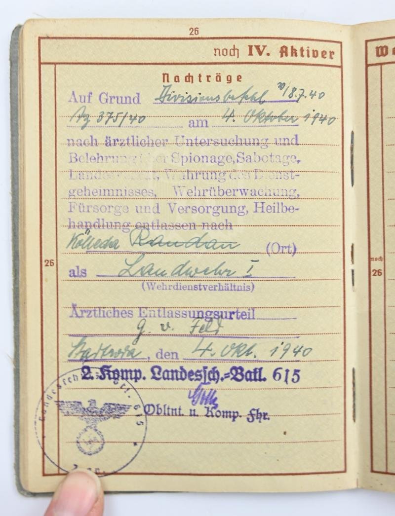 German Wehrpass 'Walter Hahn' — image 7