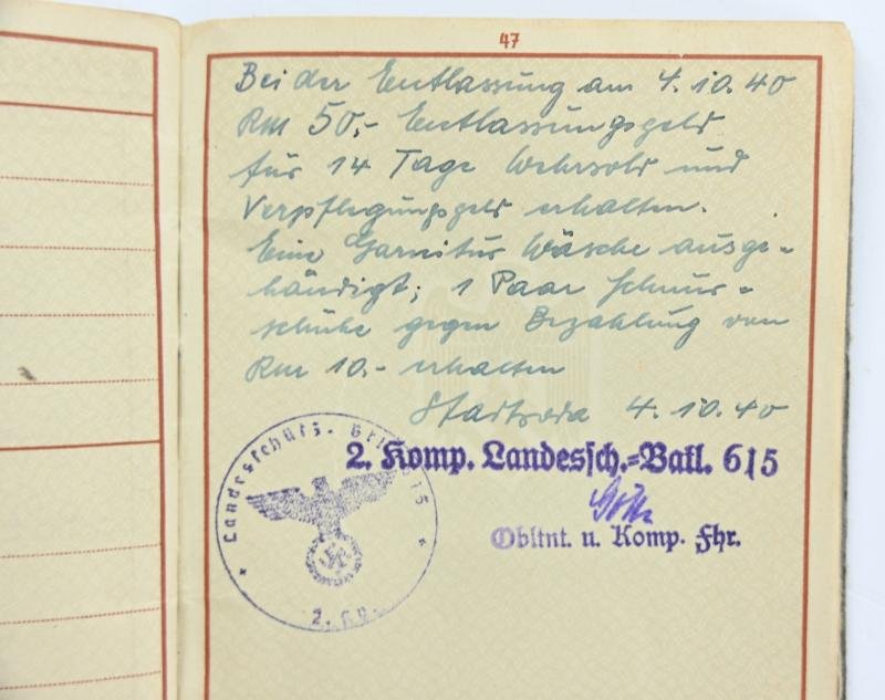 German Wehrpass 'Walter Hahn' — image 8