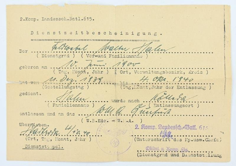 German Wehrpass 'Walter Hahn' — image 9