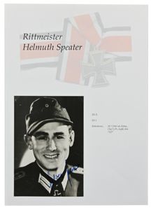 Signature of Wehrmacht (Heer) KC Recipient 'Helmut Spaeter'