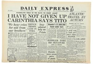 British WW2 Newspaper 'Daily Express'