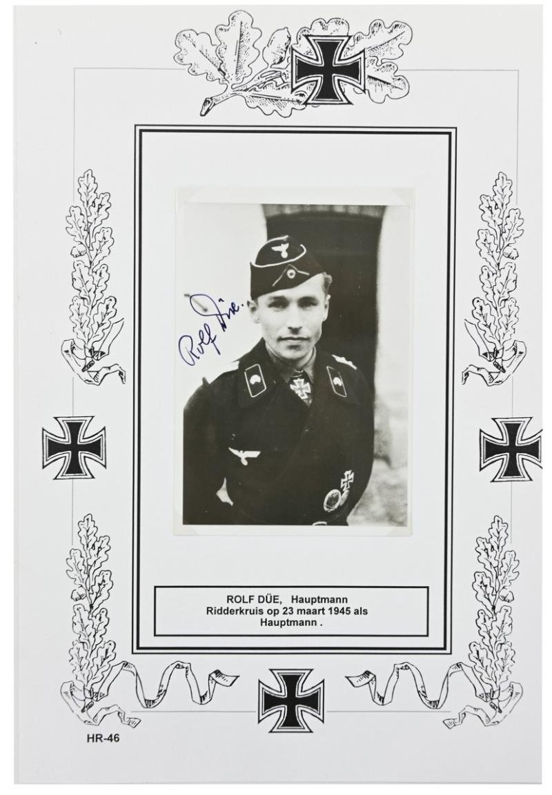 Signature of Wehrmacht (Heer) KC Recipient 'Rolf Düe' — image 3
