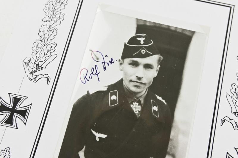 Signature of Wehrmacht (Heer) KC Recipient 'Rolf Düe' — image 4