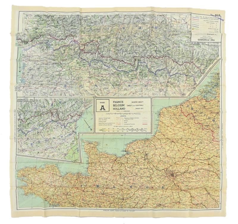 USAAF WW2 Pilot Escape Map 43A/B — image 2