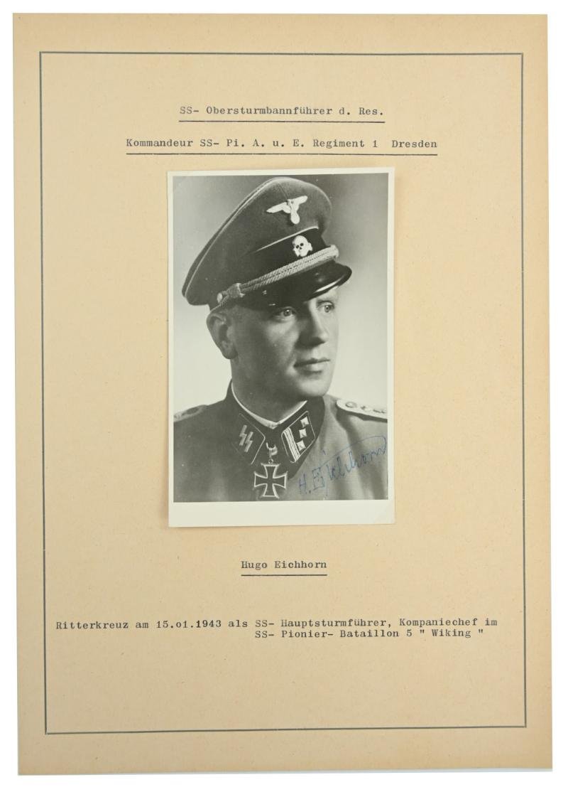 Postcard with Signature of Waffen-SS KC Recipient 'Hugo Eichhorn' — image 2
