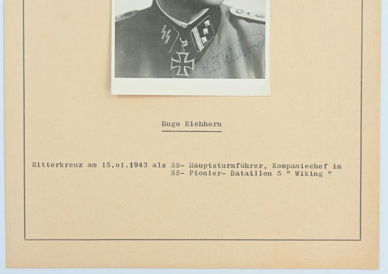 Postcard with Signature of Waffen-SS KC Recipient 'Hugo Eichhorn' — image 6