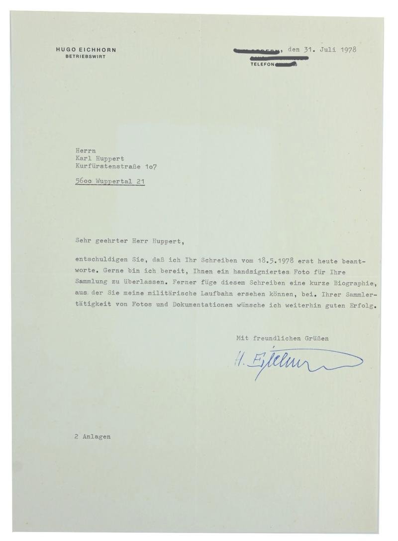 Postcard with Signature of Waffen-SS KC Recipient 'Hugo Eichhorn' — image 9