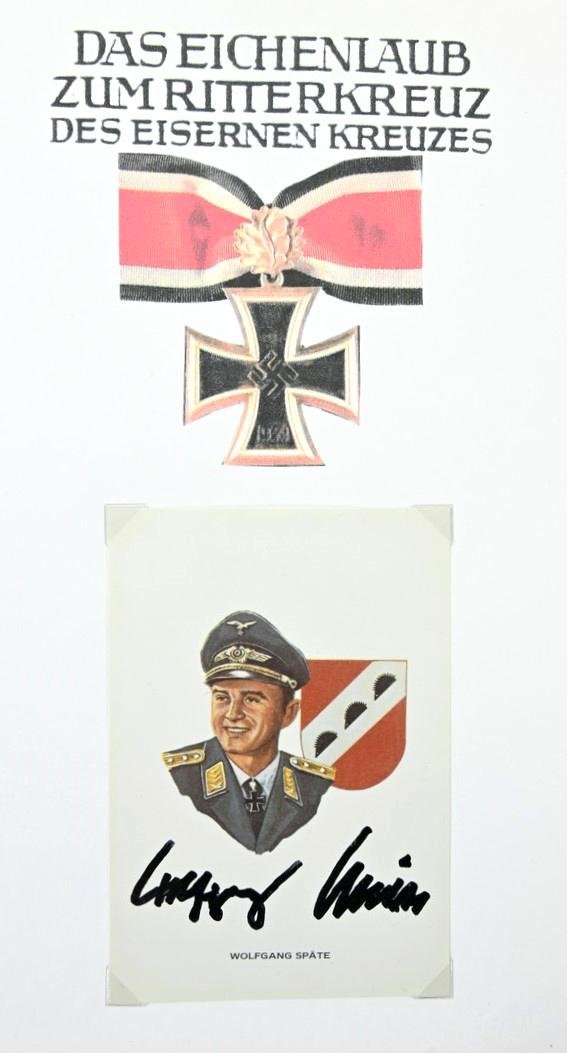Signature of Luftwaffe KC&OLC Recipient 'Wolfgang Späte' — image 2