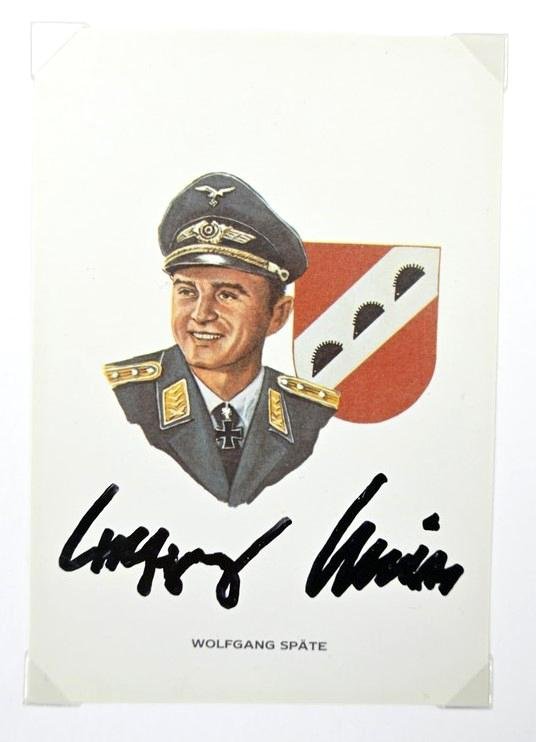 Signature of Luftwaffe KC&OLC Recipient 'Wolfgang Späte' — image 3