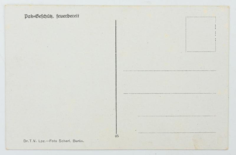 German WH Postcard 'PAK Geschutz' — image 2