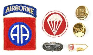 US WW2 82nd AB/ 456th GFAB Grouping