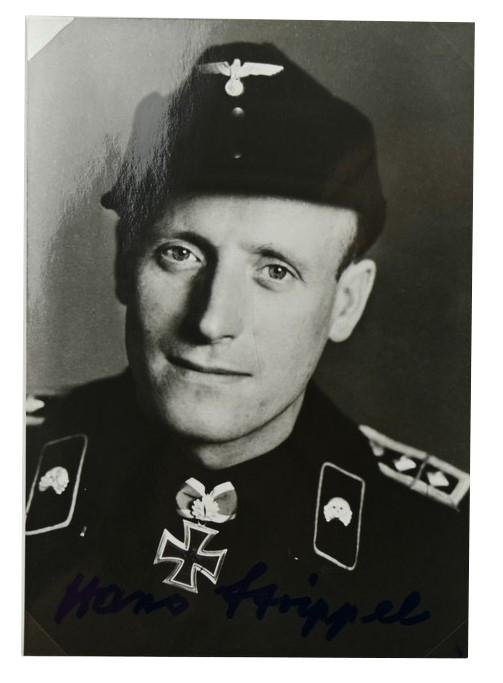 Signature of Wehrmacht (Heer) KC&OLC Recipient 'Hans Strippel' — image 2