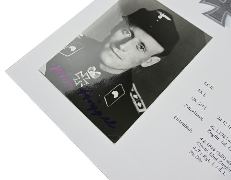 Signature of Wehrmacht (Heer) KC&OLC Recipient 'Hans Strippel' — image 3