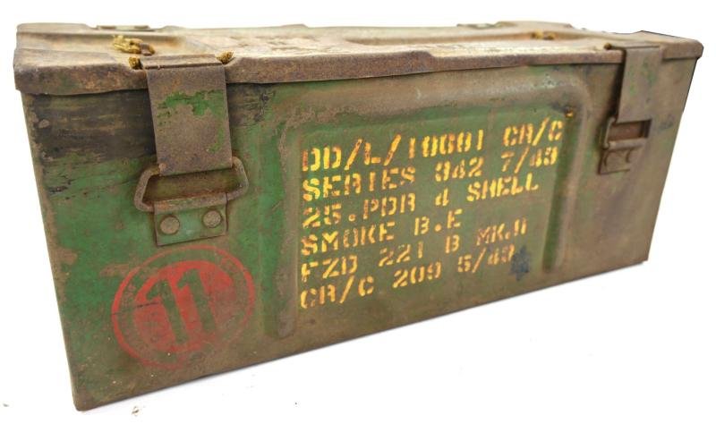 British WW2 25pds Smoke Grenade Box with Frame — image 2