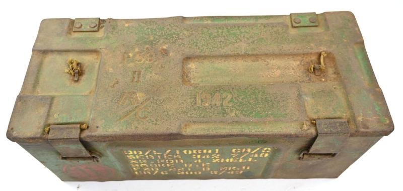 British WW2 25pds Smoke Grenade Box with Frame — image 3